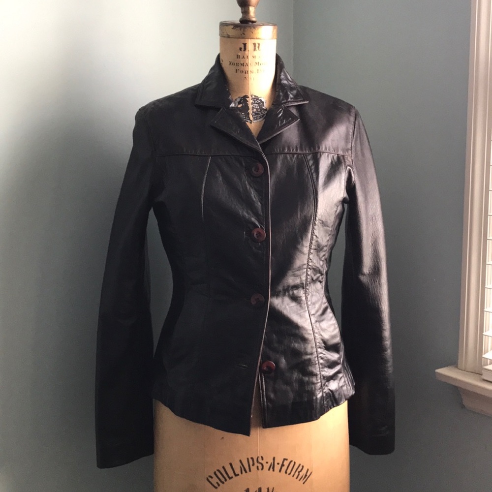 Wilson’s Fitted Brown Leather Jacket Sz M